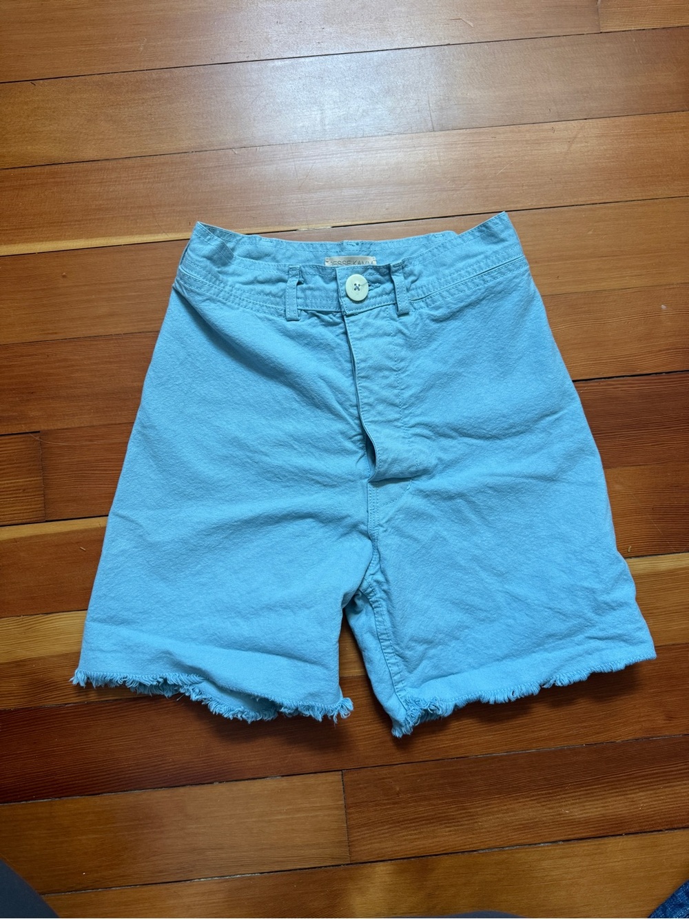 Jesse Kamm High-Waist Light Blue Shorts